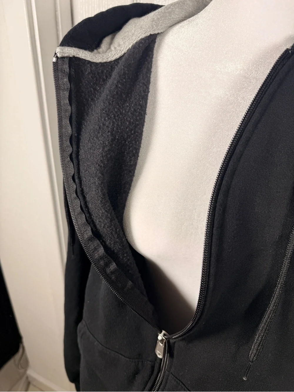 Champion Black Full-Zip Men's Hooded Sweatshirt